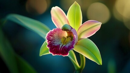 purple and yellow orchid