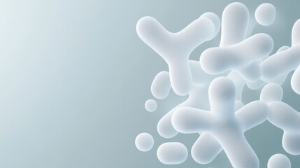 Microbial growth forming clusters with organic 3D texture, showcasing unique arrangement of shapes and forms. image evokes sense of scientific exploration and discovery