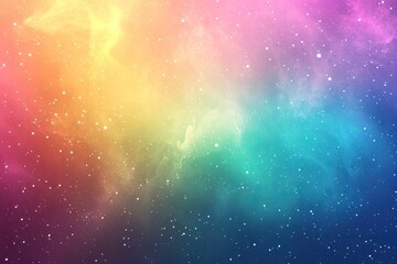 Fototapeta premium A cosmic rainbow galaxy background, with stars and nebulae glowing in vivid colors
