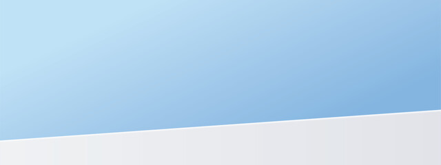 Obraz premium Sky Blue,Sunlight Background,White Podium Platform Step,Minimal 3d Display for Summer Cosmetic Product Presentation Banner Design,Vector Scene Landscape