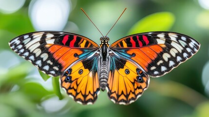 Obraz premium Colorful Butterfly with Vibrant Wings in Nature