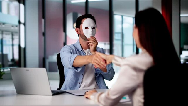 Fake Salesman Agent. Deceitful Evil Man