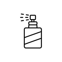 Deodorant outline icons, minimalist vector illustration ,simple transparent graphic element .Isolated on white background