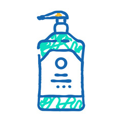 body lotion hygiene doodle icon sketch vector. body lotion hygiene sign. isolated symbol illustration
