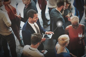 Diverse group of business people having a meetup