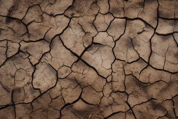 Processed collage of dry cracked clay surface texture. Background for banner, backdrop or texture