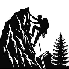 Rock Climber Silhouette