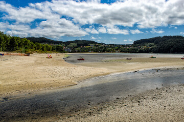 Summer serenity: Coastal nature and the sea in Cedeira, La Coruña province, Galicia, Spain
