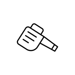 Leaf blower outline icons, minimalist vector illustration ,simple transparent graphic element .Isolated on white background