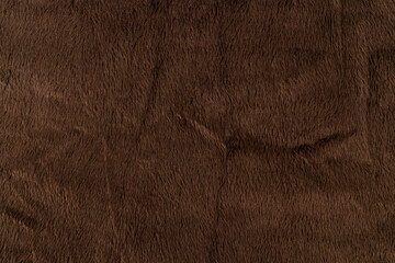 Dark brown faux Fur Fabric Texture