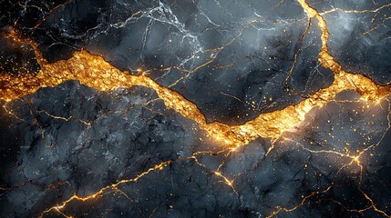 A light pastel black marble texture with fine golden veins flowing smoothly, offering a peaceful and elegant feel