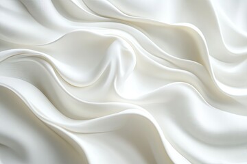Fototapeta premium White silky fabric with soft folds. Perfect for backgrounds, product displays, and designs.
