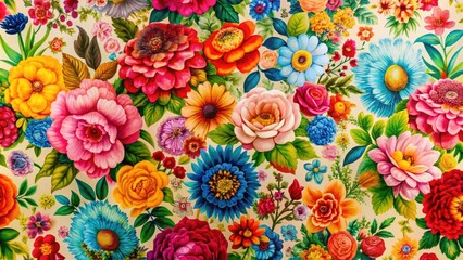 Vibrant Abstract Floral Wallpaper Design with Colorful Patterns Perfect for Modern Home Decor