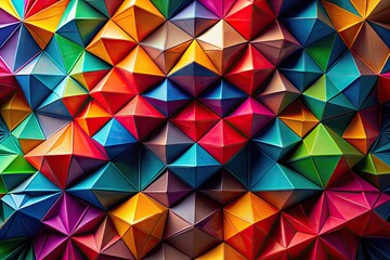 Vibrant Abstract Geometric Shapes in Dynamic Colors Creating a Modern Artistic Background Design