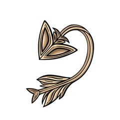 Beige arrow back symbol in retro