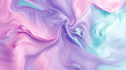 Obraz premium Mesmerizing Pastel Fluid Art Fusion of Soft Hues