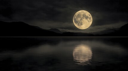 moon reflection in water