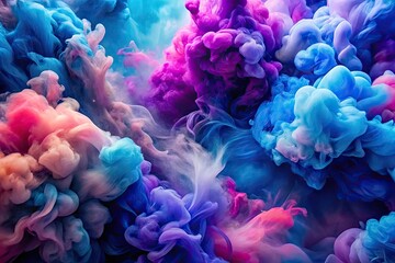 Obraz premium Vibrant Blue and Purple Watercolor Abstract Background for Creative Design Projects and Artwork