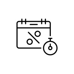 Flash sale outline icons, minimalist vector illustration ,simple transparent graphic element .Isolated on white background