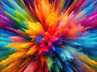 Obraz premium Vibrant Color Explosion Background for Creative Projects, Abstract Art, and Graphic Design Use