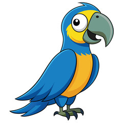 Fototapeta premium Happy macaw bird cartoon
