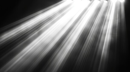 Black and white smoke intertwining with light rays, creating a dramatic visual effect that enhances the sense of mystery and depth in the atmosphere