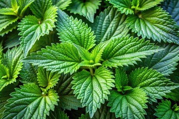 Vibrant Fresh Nettle Leaves Gathered in a Natural Setting Perfect for Culinary and Herbal Use