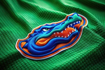 Obraz premium Vibrant Gators Team Logo Design for Sports Branding and Merchandise in Green and Blue Color Scheme