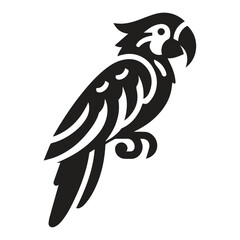 Fototapeta premium Modern and simple macaw bird vector illustration.