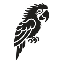 Obraz premium Modern and simple macaw bird vector illustration.