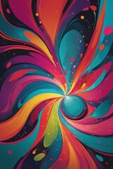 Swirling vortex of vibrant colors creating abstract background