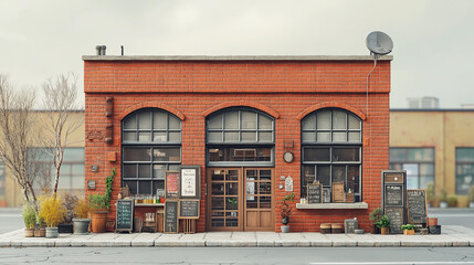 3D render model Tailor shop, Generative AI