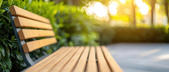 Adaptive wooden garden bench with sleek modern design.