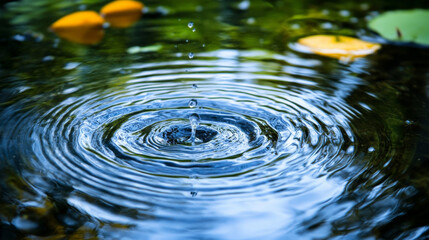 The water was moving in small waves, like a ripple, as the rain fell.
