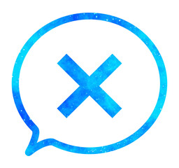 Obraz premium 青い星空｜バツマークの吹き出し