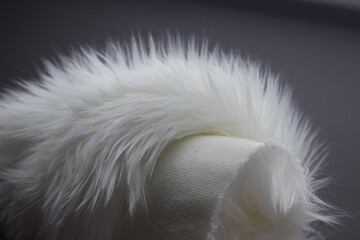 photo of a gray hairy synthetic material for industrial purposes