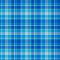 Seamless pattern in unique bright blue colors for plaid, fabric, textile, clothes, tablecloth and other things. Vector image.