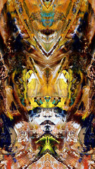 Fototapeta premium Abstract background wallpaper. Ethnic pattern. Mixtures of oil paint. Trendy hand painting canvas. Wall decor and Wall art prints Idea. 3D Texture. Art object