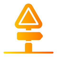 street sign gradient icon