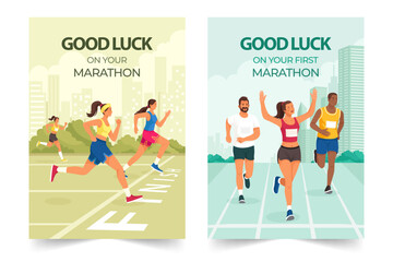 Good Luck Marathon Cards