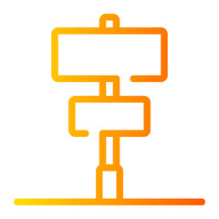 street sign gradient icon