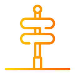 street sign gradient icon