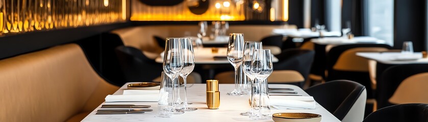 Elegant restaurant table setting
