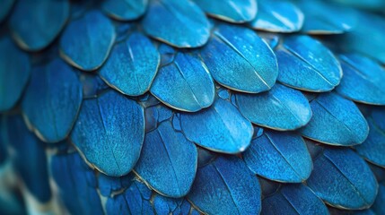 Obraz premium Close-Up View of Intricate Blue Snake Scales Perfect for Wildlife and Textile Designs