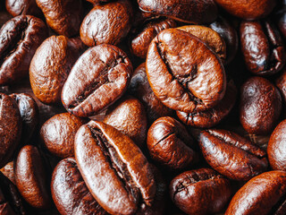 Coffee bean roasted background, Close-up of fresh roasted coffee bean, Wallpapers of  roasted coffee bean