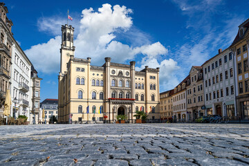 A view of the town hall in Zittau in the Free State of Saxony