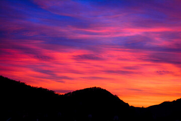 alba in rosa con tante sfumature