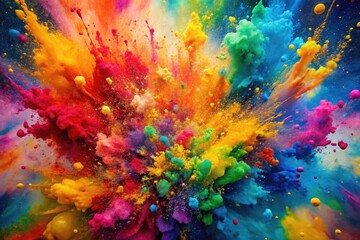 Vibrant Watercolor Splatter Abstract Background for Creative Design and Artistic Projects
