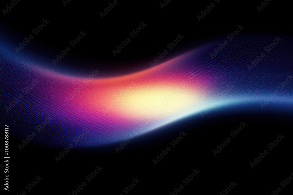 Poster vibrant abstract wave with gradient colors, creating a dynamic and modern background suitable for di