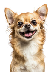 Joyful Chihuahua Dog on Isolated White Background